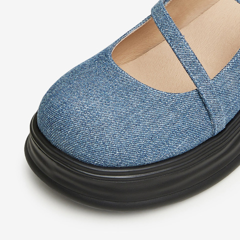 TATA/他她2024春舒适休闲圆头厚底玛丽珍鞋女新款7OL03AQ4