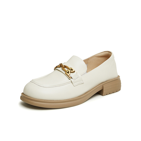 TATA/他她2024春商场同款时尚休闲圆头女乐福鞋新款7WX21AA4