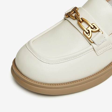 TATA/他她2024春商场同款时尚休闲圆头女乐福鞋新款7WX21AA4