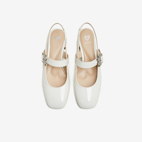 Tata/他她2024春时尚百搭简约优雅女后空凉鞋新款7XR08AH4