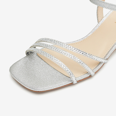 Tata/他她2024夏商场同款潮流百搭一字带凉鞋女新款7ZO04BL4