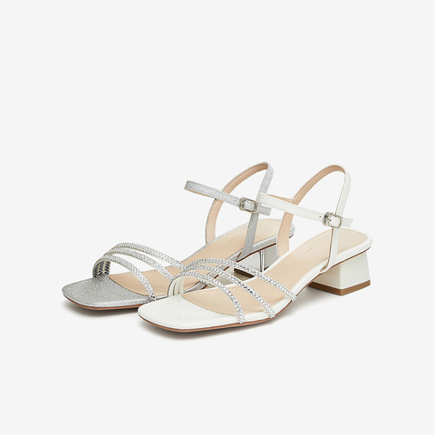 Tata/他她2024夏商场同款潮流百搭一字带凉鞋女新款7ZO04BL4