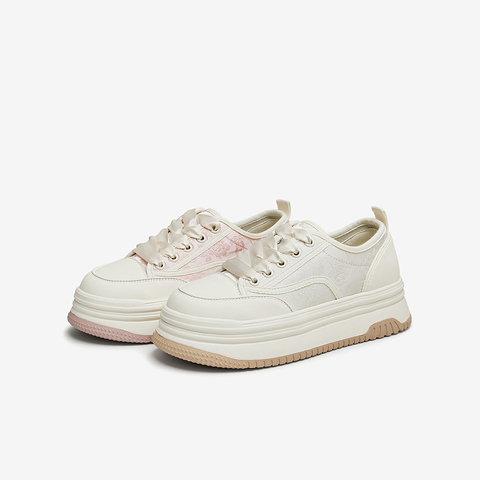 TATA/他她2024秋厚底时尚百搭女款板鞋休闲新款DWBX6CM4