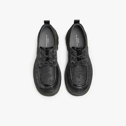 TATA/他她2024秋商场同款时尚潮流气质系带牛津鞋女新款WT401CM4