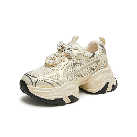 Tata/他她2024秋商场同款时尚休闲女老爹鞋新款CBV01CM4