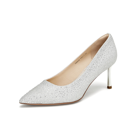 Tata/他她2024秋商场同款时尚尖头女单鞋新款7DDX2CQ4