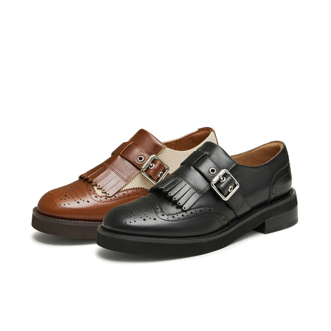 Tata/他她2024秋商场同款时尚牛津鞋女新款7TB23CM4