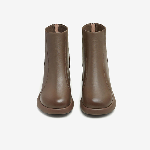 Tata/他她2024冬商场同款时尚休闲时装短靴女新款CBP01DD4