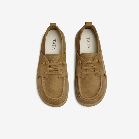 TATA/他她2024秋商场同款女牛津鞋简系带单鞋新款CFT01CM4