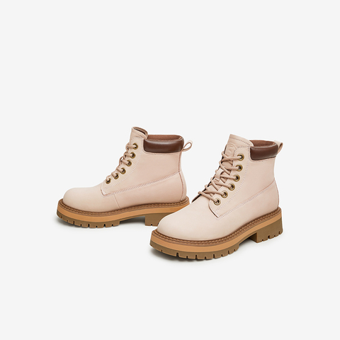 TATA/他她2024冬商场同款时尚休闲工装靴女新款WZR01DD4