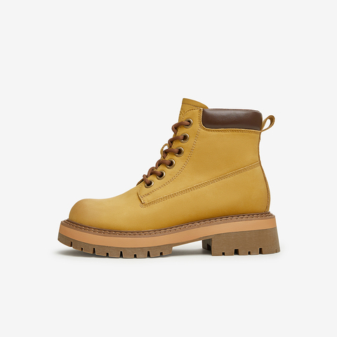 TATA/他她2024冬商场同款时尚休闲工装靴女新款WZR01DD4