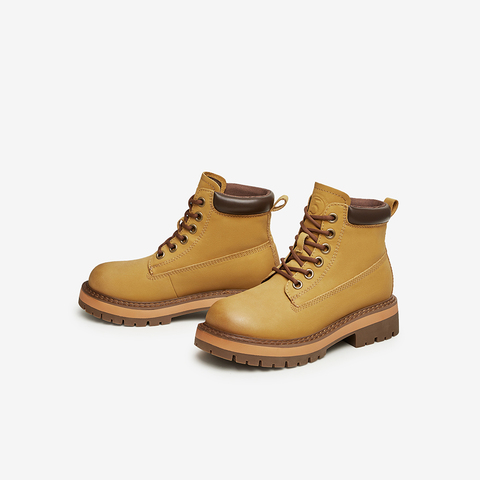 TATA/他她2024冬商场同款时尚休闲工装靴女新款WZR01DD4