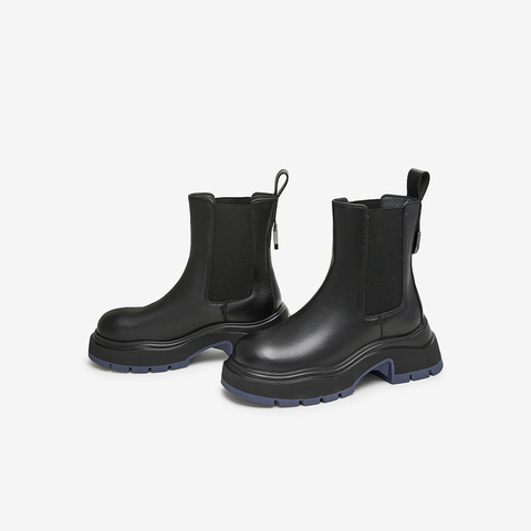 TATA/他她2024冬商场同款时尚休闲切尔西靴女新款WJZ03DD4