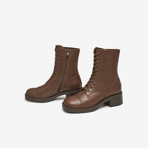 TATA/他她2024冬商场同款时尚休闲马丁靴女新款7C660DZ4