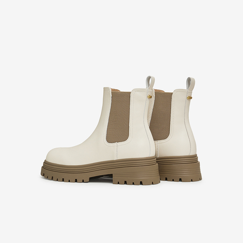 TATA/他她2024冬时尚休闲切尔西靴女新款7D241DD4