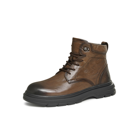 TATA/他她2024冬商场同款时尚休闲马丁靴男新款TFN01DD4