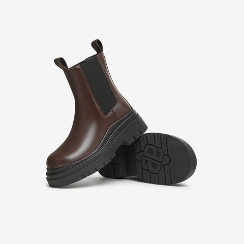 TATA/他她2024冬商场同款时尚休闲切尔西靴女新款7C960DZ4