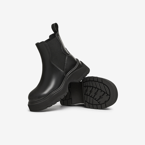 TATA/他她2024冬商场同款时尚休闲切尔西靴女新款CEA01DD4