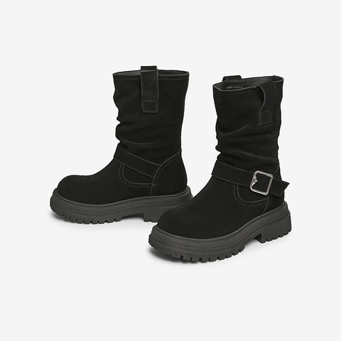 TATA/他她2024冬商场同款时尚休闲时装短靴女新款CYR01DS4