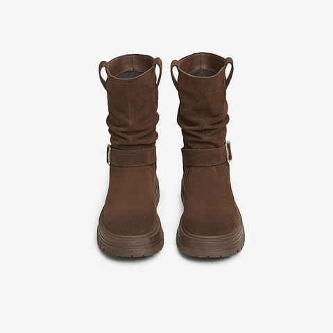 TATA/他她2024冬商场同款时尚休闲时装短靴女新款CYR01DS4