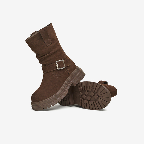 TATA/他她2024冬商场同款时尚休闲时装短靴女新款CYR01DS4