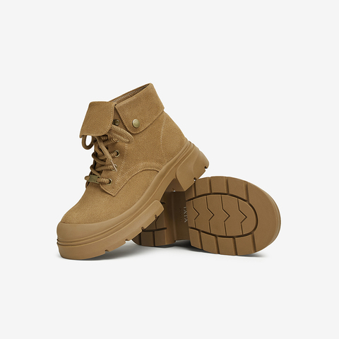 TATA/他她2024冬商场同款时尚休闲马丁靴（翻盖）女新款CZ401DD4