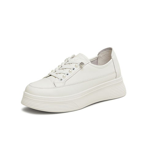 Tata/他她2024春商场同款时尚厚底小白鞋百搭女休闲鞋WJN08AM4