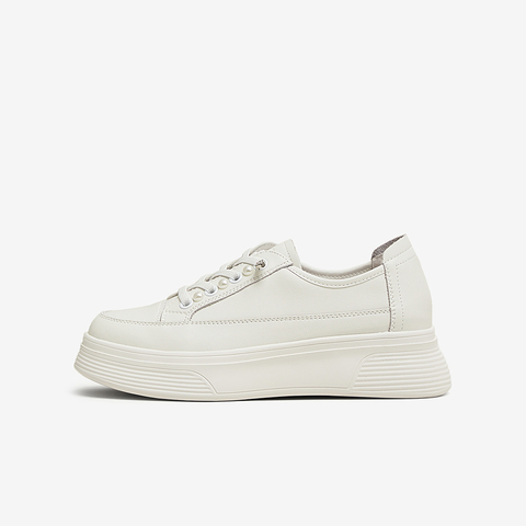 Tata/他她2024春商场同款时尚厚底小白鞋百搭女休闲鞋WJN08AM4