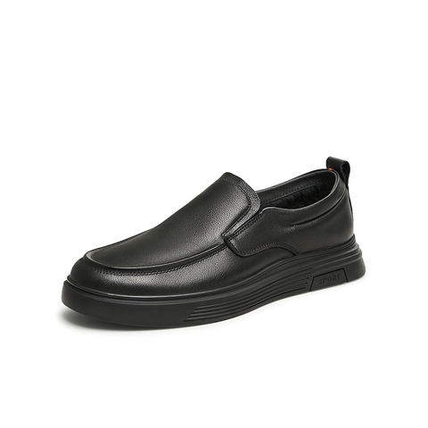 Tata/他她2024冬经典纯色百搭休闲男皮鞋新款VVK02DM4