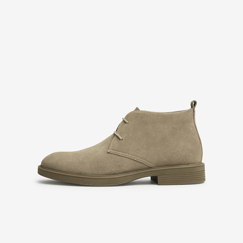 Tata/他她2024冬时尚简约百搭系带纯色低靴男新款VVX03DD4