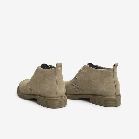 Tata/他她2024冬时尚简约百搭系带纯色低靴男新款VVX03DD4