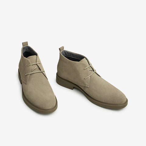 Tata/他她2024冬时尚简约百搭系带纯色低靴男新款VVX03DD4