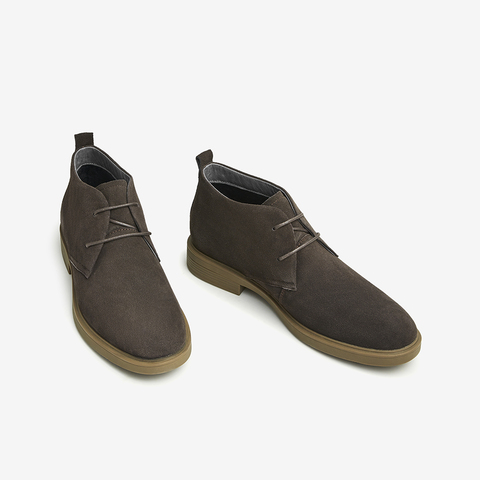 Tata/他她2024冬时尚简约百搭系带纯色低靴男新款VVX03DD4