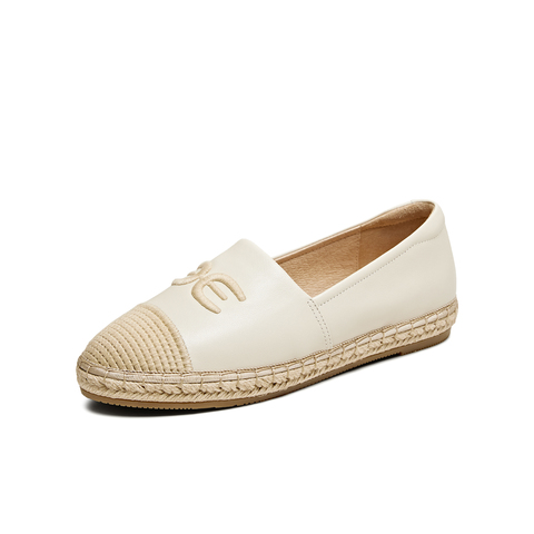 TATA/他她2024夏时尚简约休闲风平跟圆头女鞋单鞋DWCL1BA4