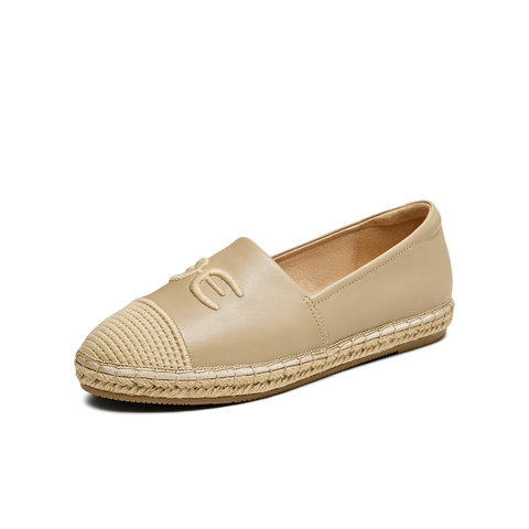 TATA/他她2024夏时尚简约休闲风平跟圆头女鞋单鞋DWCL1BA4