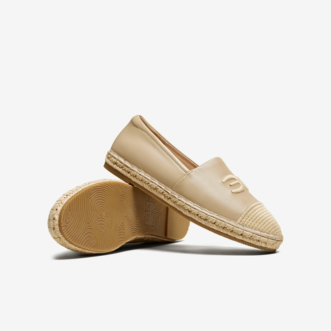 TATA/他她2024夏时尚简约休闲风平跟圆头女鞋单鞋DWCL1BA4