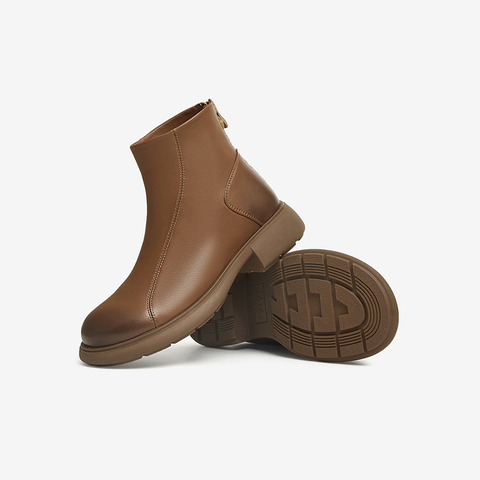 TATA/他她2024冬商场同款时尚休闲时装短靴女新款WXB01DD4