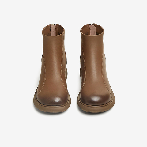 TATA/他她2024冬商场同款时尚休闲时装短靴女新款WXB01DD4