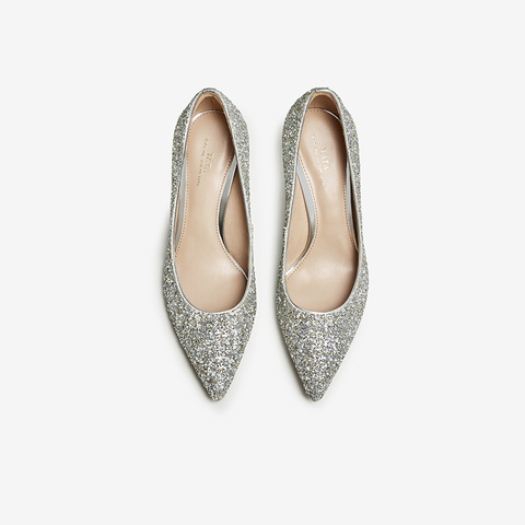 Tata/他她2024秋商场同款时尚尖头细高跟女浅口单鞋7DDH9CQ4