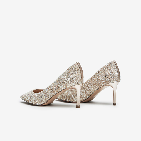 Tata/他她2024秋商场同款时尚尖头细高跟女浅口单鞋7DDH9CQ4