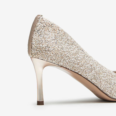 Tata/他她2024秋商场同款时尚尖头细高跟女浅口单鞋7DDH9CQ4