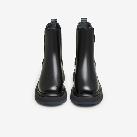 Tata/他她2024冬商场同款纯色百搭切尔西靴女新款WJZ01DZ4