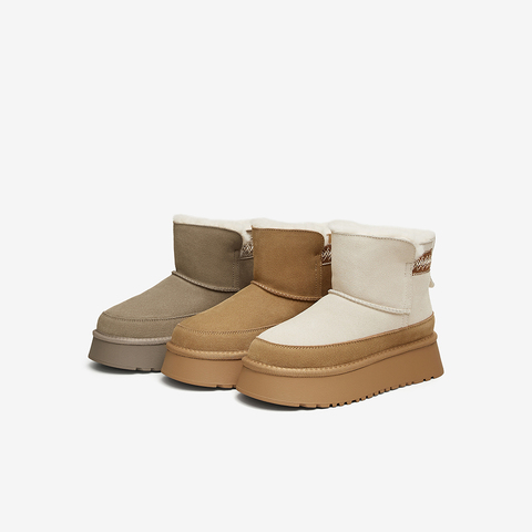 TATA/他她2024冬商场同款时尚休闲雪地靴女新款WDX39DD4