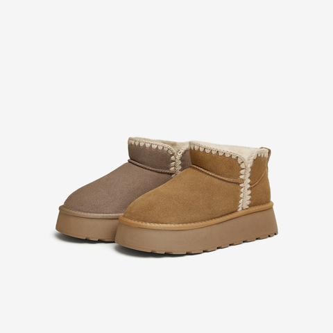 Tata/他她2024冬商场同款休闲舒适保暖百搭雪地靴女新款WDX13DD4