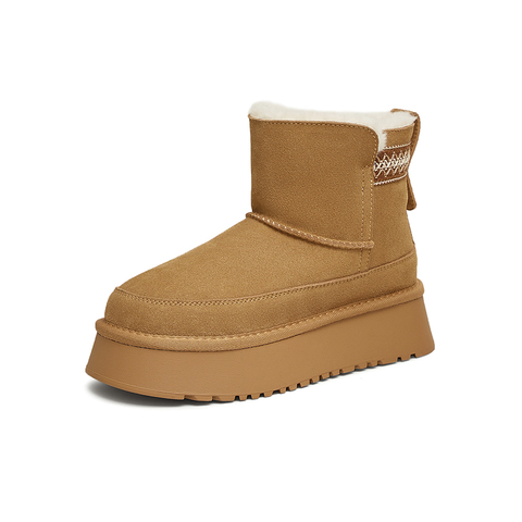 TATA/他她2024冬商场同款时尚休闲雪地靴女新款WDX39DD4