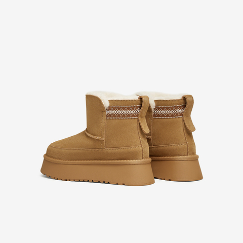 TATA/他她2024冬商场同款时尚休闲雪地靴女新款WDX39DD4