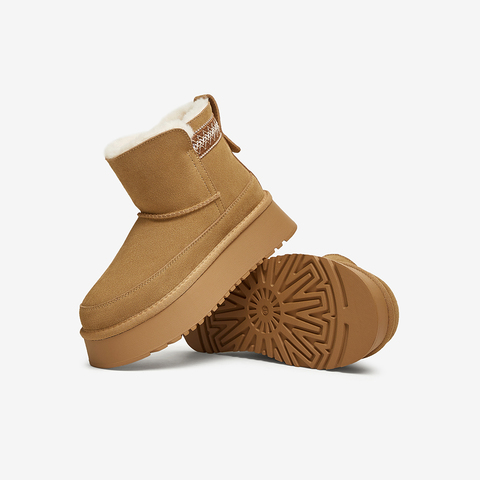 TATA/他她2024冬商场同款时尚休闲雪地靴女新款WDX39DD4