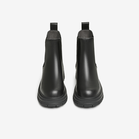 Tata/他她2024冬时尚简约百搭纯色切尔西靴女新WAQA1DD4