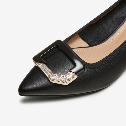 TATA/他她2024夏时尚休闲方跟纯色单鞋女X8KA1BQ4