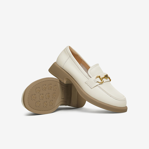 TATA/他她2025春商场同款时尚简约休闲女乐福鞋新款CYM01AA5